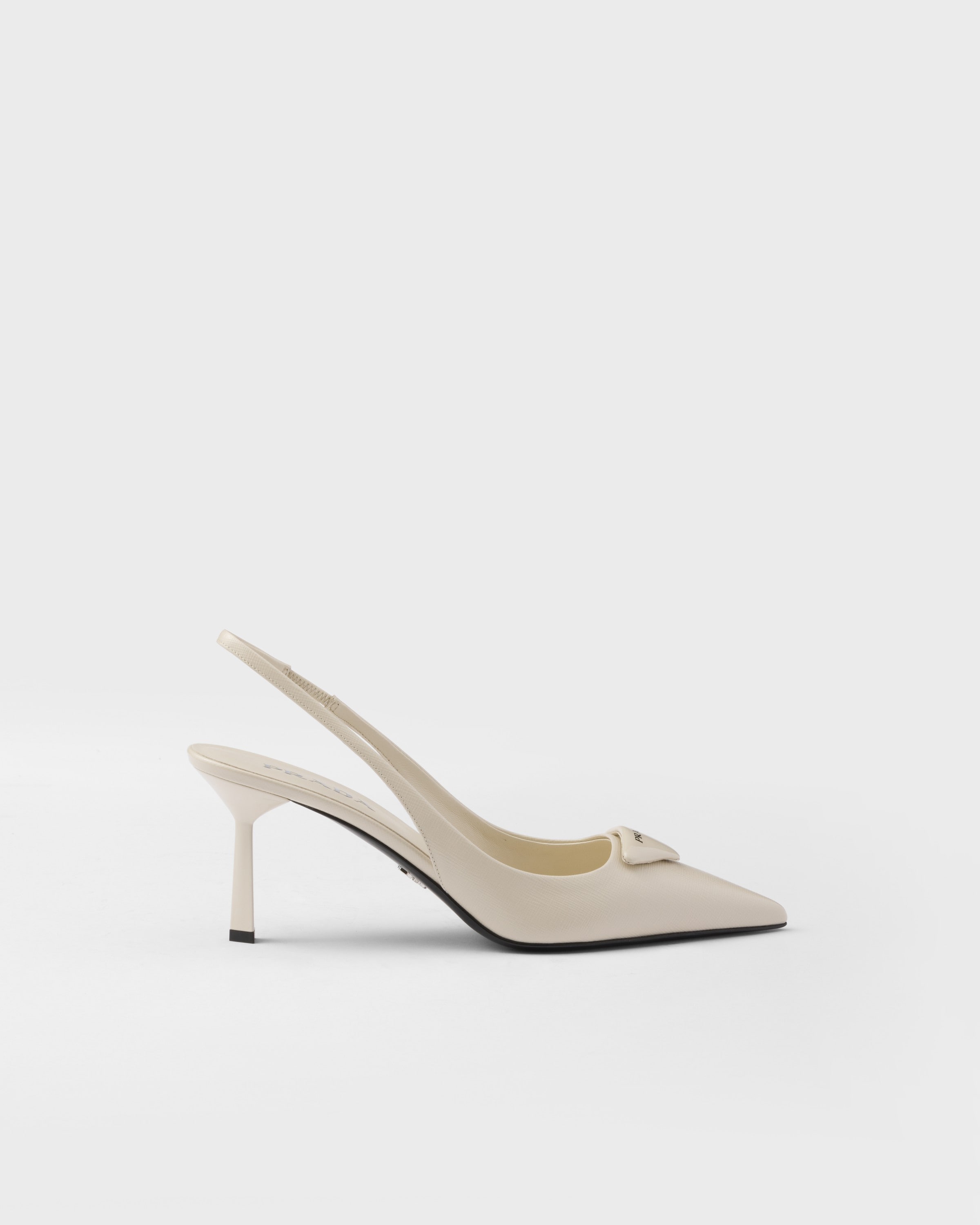 Saffiano Patent Leather Slingback Pumps