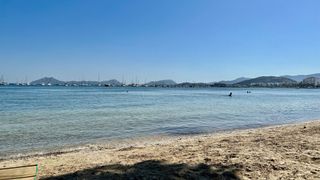 Blue sea and white sand beach