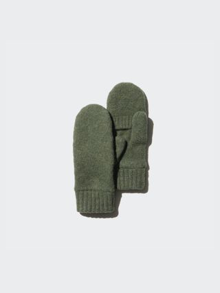 Heattech Lined Soufflé Yarn Mittens