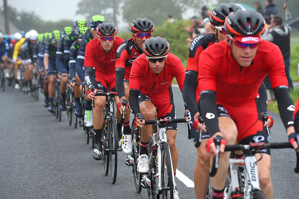 BMC riders protect Richie Porte during stage 2.