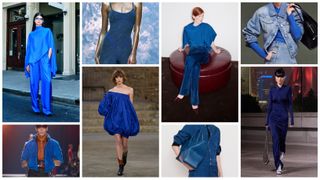 The cobalt blue winter 2025 color trend at Lapointe, Hermès, Diesel, Louis Vuitton, Ferragamo, Victoria Beckham, Balenciaga