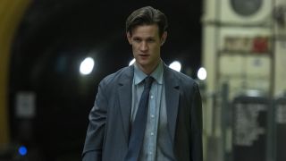 Suited Matt Smith in the Morbius movie