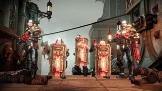 Trailer screenshot of the Adeptus Arbites in Warhammer 40,000: Rogue Trader
