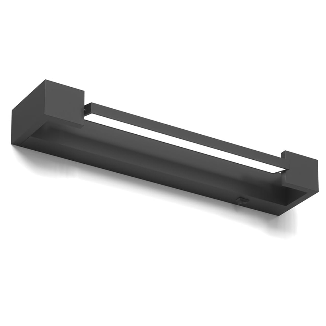 black wall light for above mirror with rotatable arm