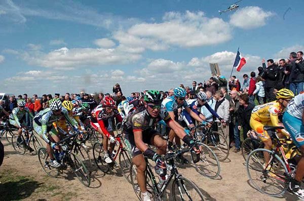 The peloton in action