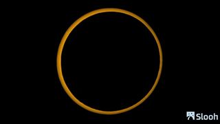 The annular solar eclipse of Feb. 26, 2017, as seen by the Slooh community observatory.