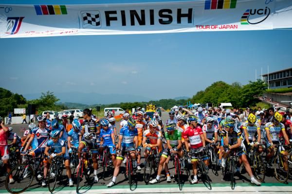 Stage five took place on 12.2km circuit at Japan cycle sports center