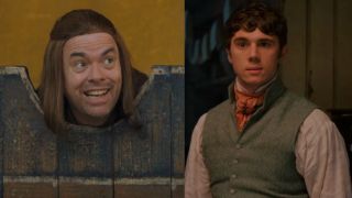 From left to right: Kevin Eldon in Game of Thrones and Calam Lynch in Bridgerton