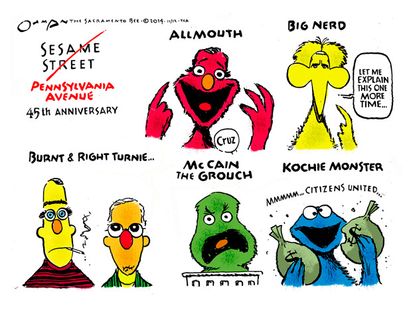Political cartoon GOP congress Sesame Street