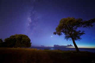 Night Sky Over Ko'Olina, Oahu, Hawaii.