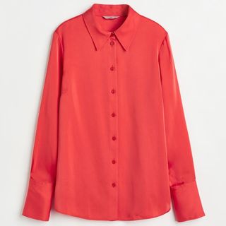 H&M Fitted Shirt in Red