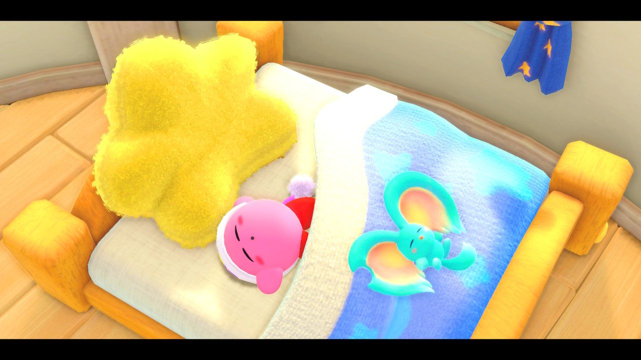 Kirby and Elfilin sleeping