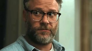 Seth Rogen is shown in the trailer for The Invite.