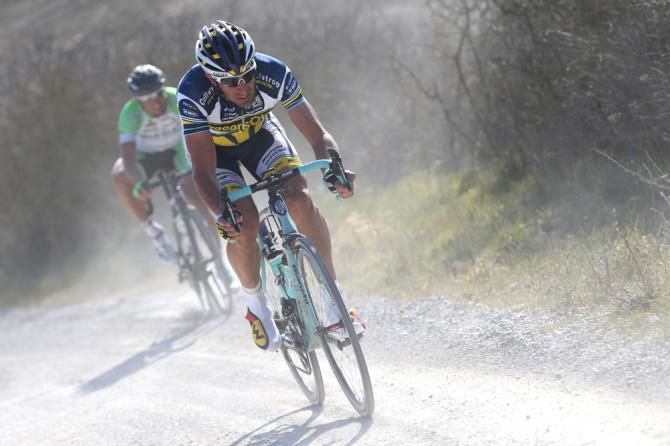 Juan Antonio Flecha (Vacansoleil-DCM) put in a strong attack but was unable to force a selection