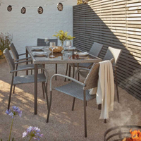 Bambrick 6 Seater Garden Dining Set | £300 now £149 (save £151) at Homebase