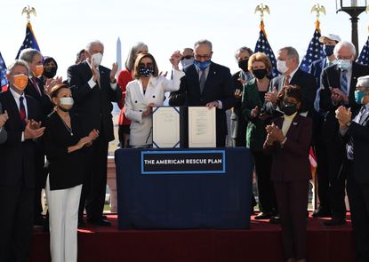 Signing the American Rescue Plan Act