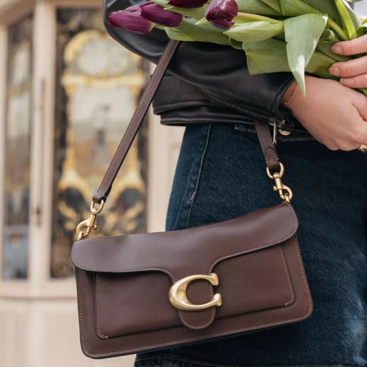 Coach Tabby in brown leather