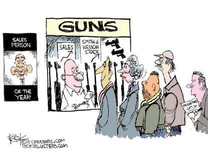 Obama cartoon Gun Sales