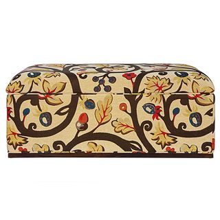 David Seyfried floral box ottoman in fall colors