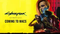 cyberpunk 2077 cast standing against yellow background