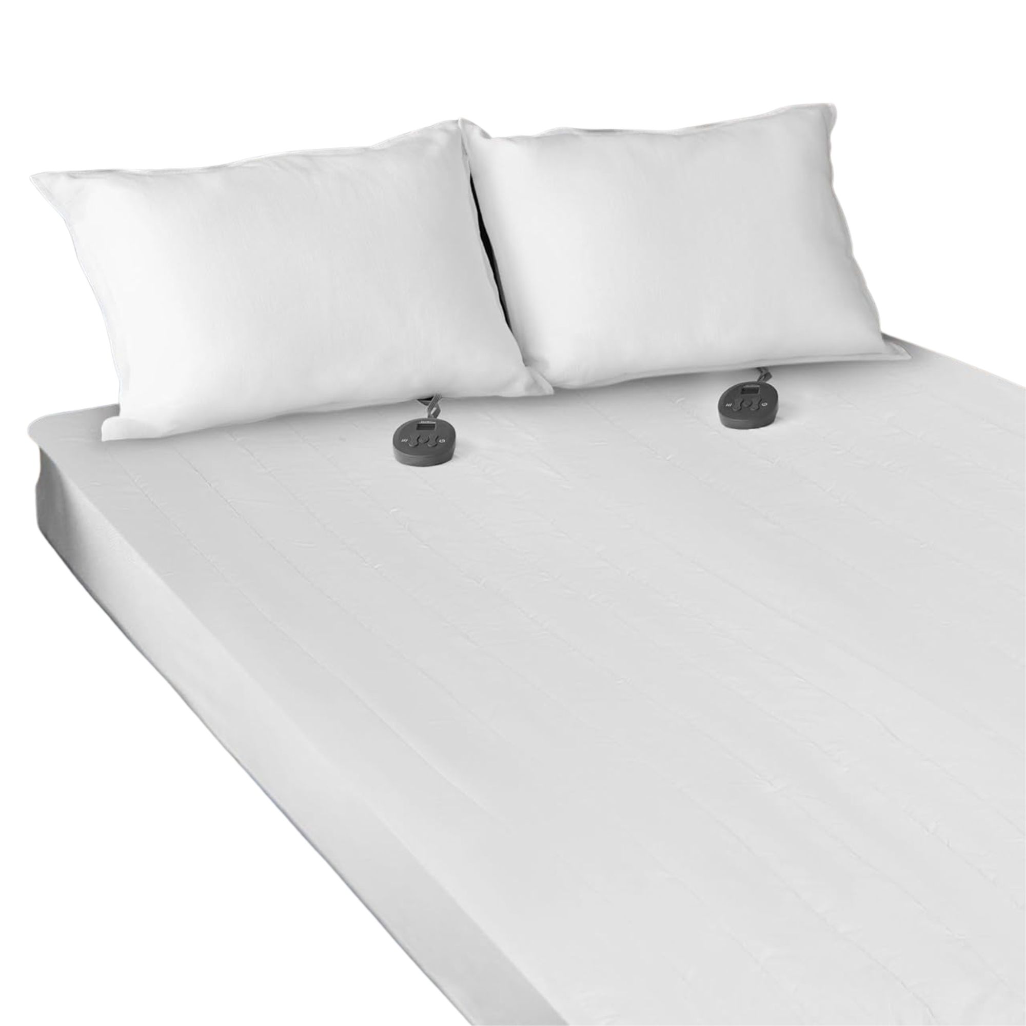 White heated mattress pad