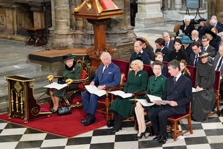 royal family at Prince Philip's memorial service
