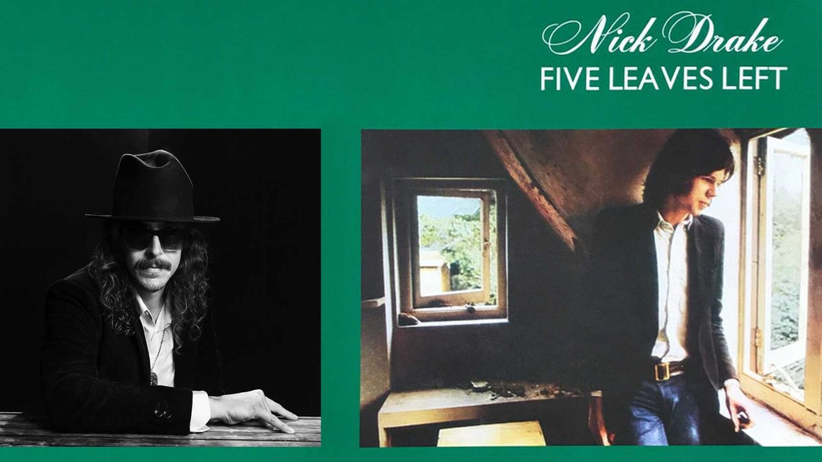 The cover of Nick Drake&#039;s Five Leaves Left and and inset of Mikael Åkerfeldt