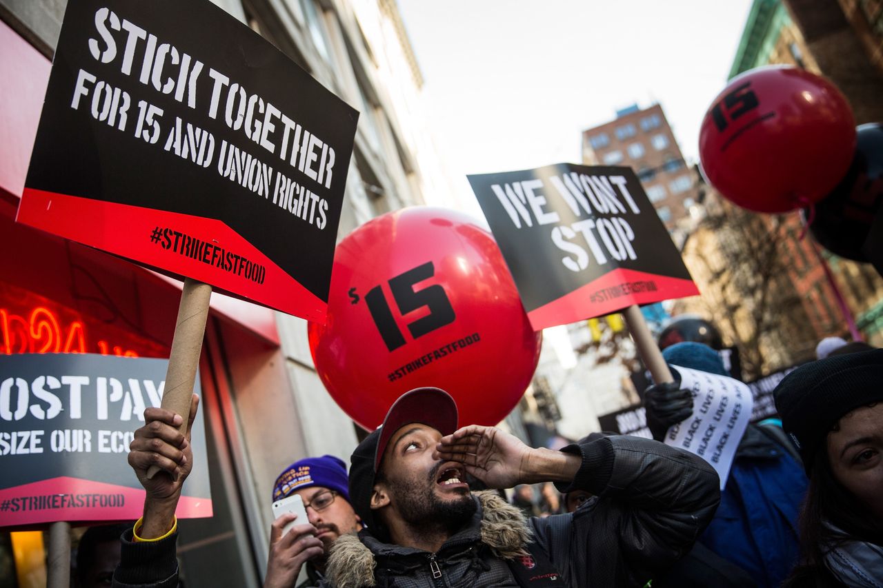 Minimum Wage protest