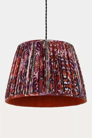 M&S x Fired Earth Cabana Pleated Tapered Lamp Shade