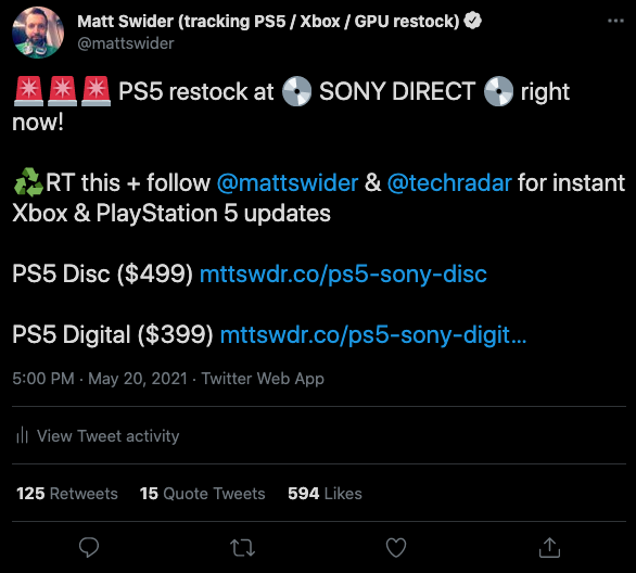 PS5 restock Sony Direct