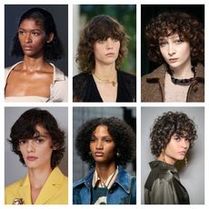 six models with curly bob hairstyles