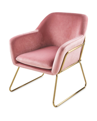 Kirkton House Metal Frame Pink Arm Chair, £129.99 | Aldi