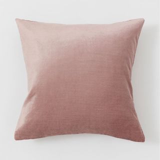 Pink velvet cushion cover