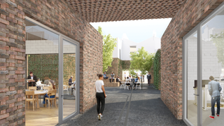 The New Rca Battersea Building Passageway Garden C Herzog De Meuron