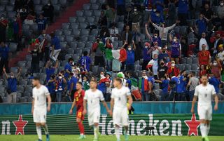 Italy Spain fans Wembley