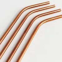 21. Rose gold metal reusable straws -&nbsp;View at New Look