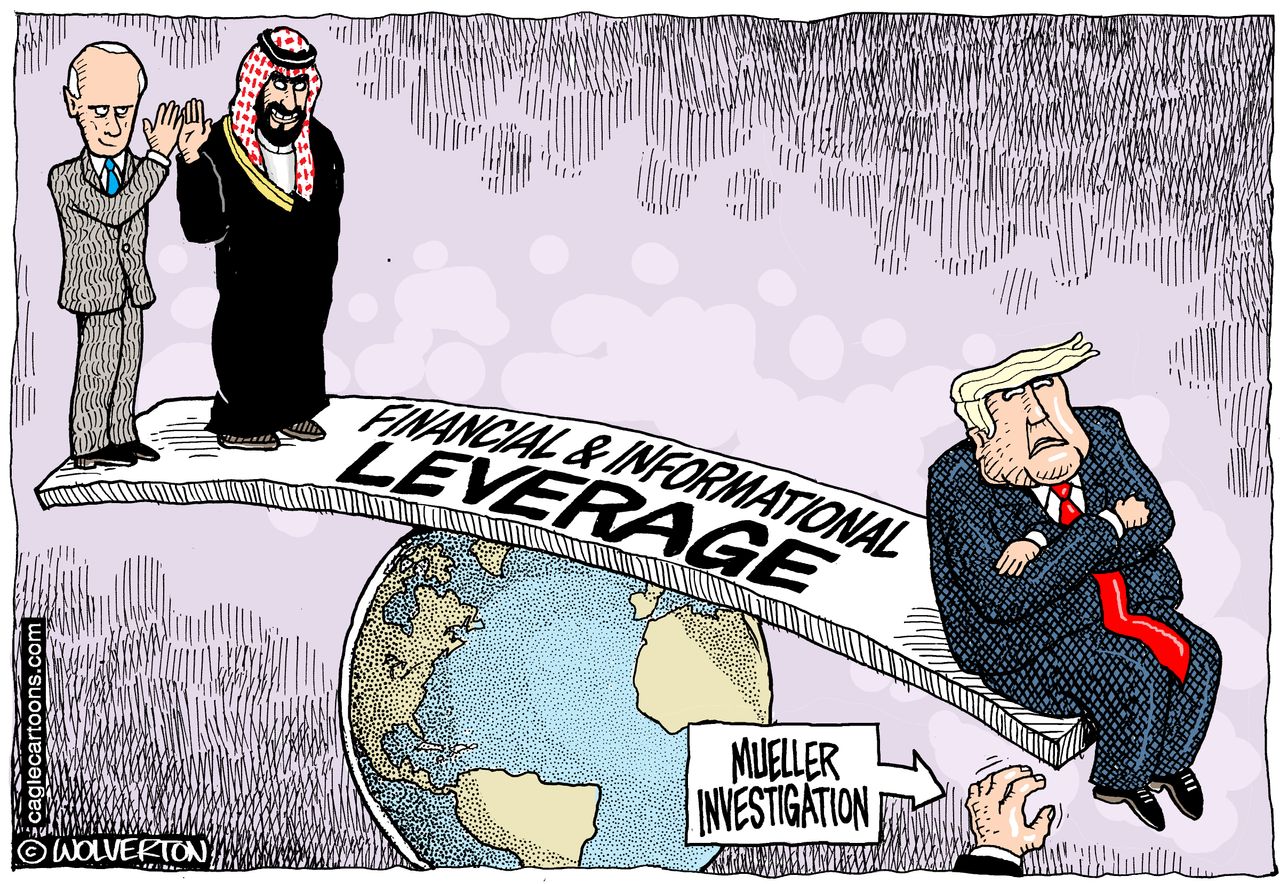 World Trump Vladimir Putin Mohammed bin Salman Mueller investigation financial information and leverage