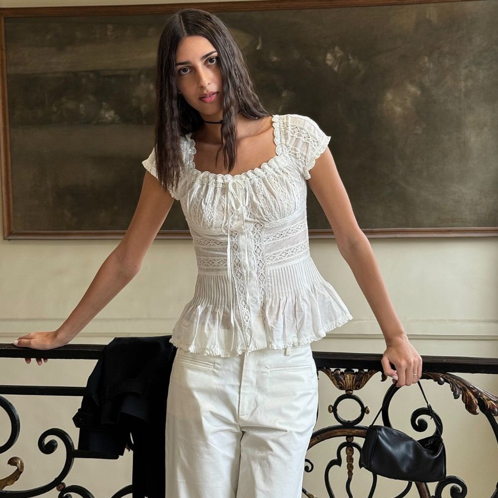 Blue Jeans and Tees Are Cute, But This Fresh Denim-and-Top Pairing Is Way More Modern