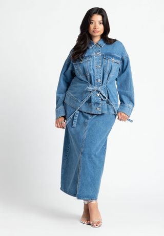 Denim Midi Skirt