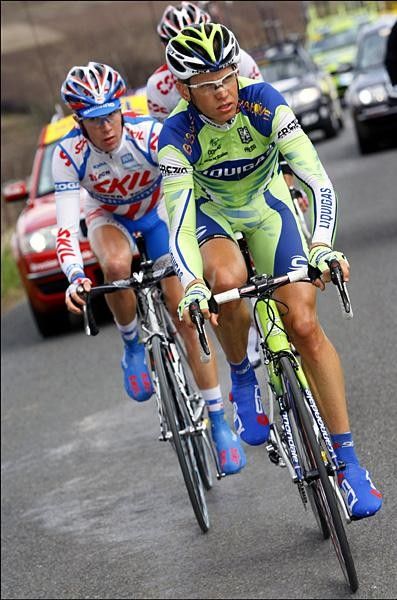 Kjell Carlstr&ouml;m (Liquigas) with Cl&eacute;ment L'Hottelerie (Skil-Shimano).