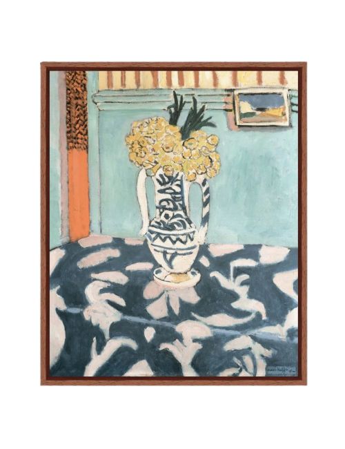 Blue Tablecloth Wall Art Print