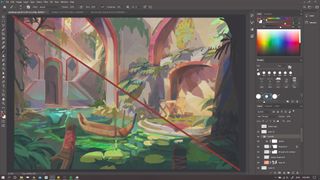 Painting over a 3D environment