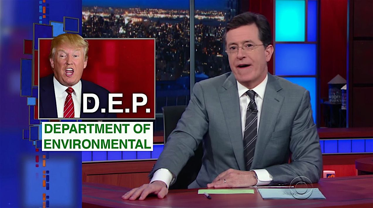 Stephen Colbert mocks Donald Trump&amp;#039;s EPA flub