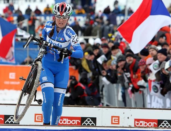 Eva Lechner (Italy) on the barrier section.