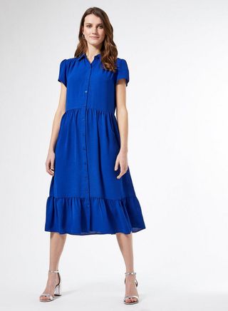 Dorothy Perkins Blue Smock Shirt Dress