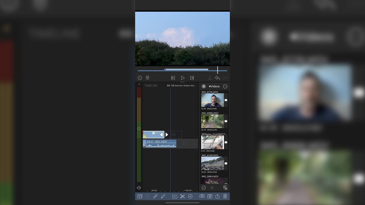 LumaTouch LumaFusion mobile video editing app during our testing
