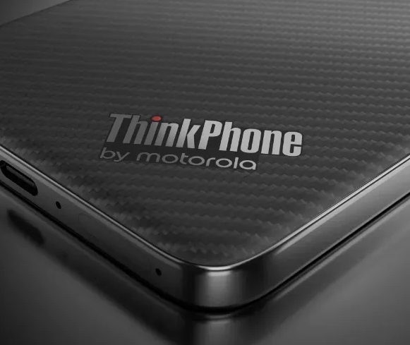 The Motorola ThinkPhone 25 in carbon black.