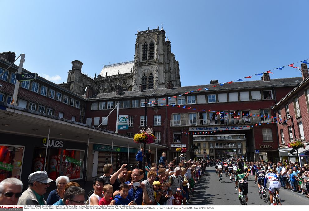 On the startline on stage 6 of the 2015 Tour de France