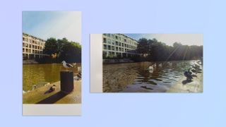 Photos of the River Avon in Bath, and birds, taken on a Kodak Mini Shot 2 Retro hybrid instant camera and printer