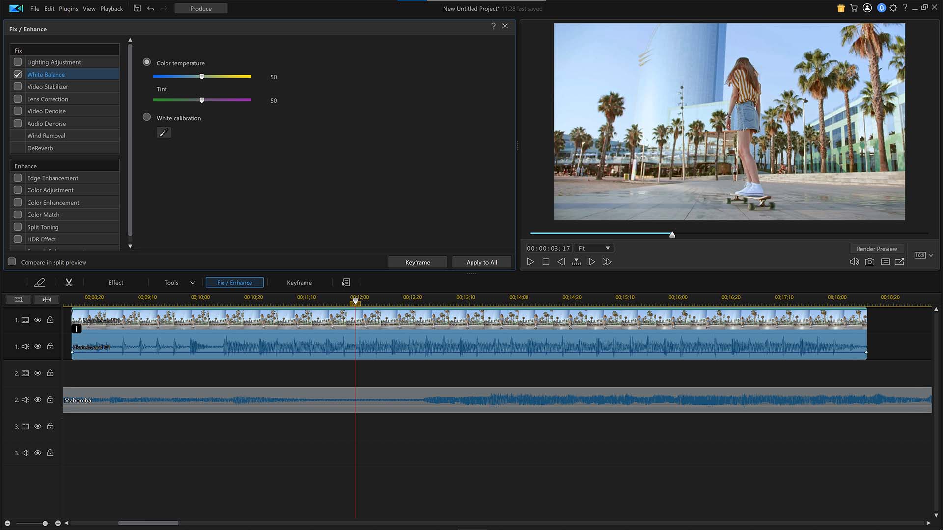 Editing color in Powerdirector, one of the best video software tools